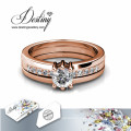 Destiny Jewellery Crystal From Swarovski Double Ring (3 Styled)